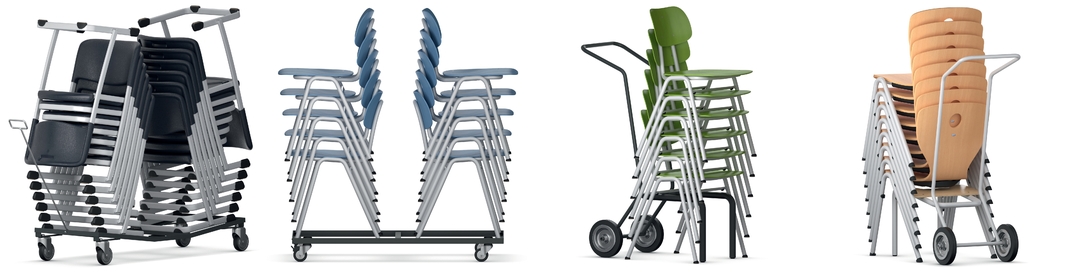 Stacking trolley and stacking carts