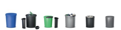 Waste bins. Recycling system.